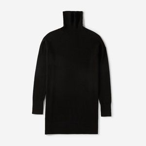 Everlane Cashmere Turtleneck Dress, M, black
